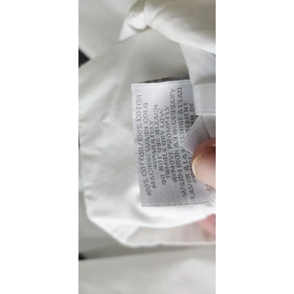Restoration Hardware Duvet Cover Italy White Gray Border Full/Queen Cotton